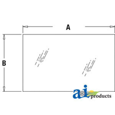A & I PRODUCTS Glass, Rear, Upper 52.5" x33.5" x4.5" A-T242700